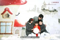 雪中之家全家福