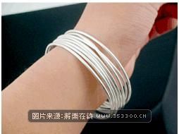 990吉祥纯银圆环手镯