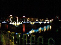春节中将乐三华桥夜景