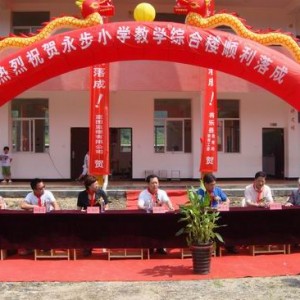 侨商胡永布捐资兴建的安仁乡泽坊永布小学落成